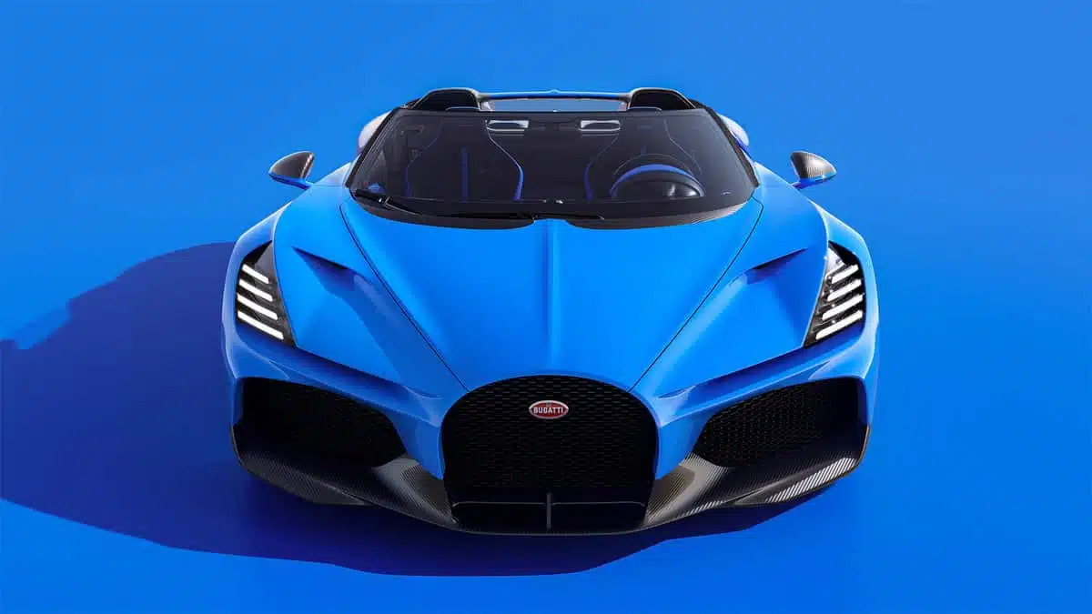 Bugatti W16 Mistral roadster from the front