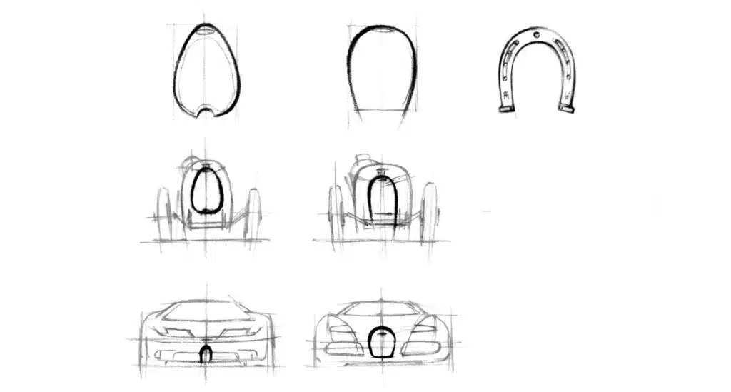 Bugatti iconic horseshoe grille history