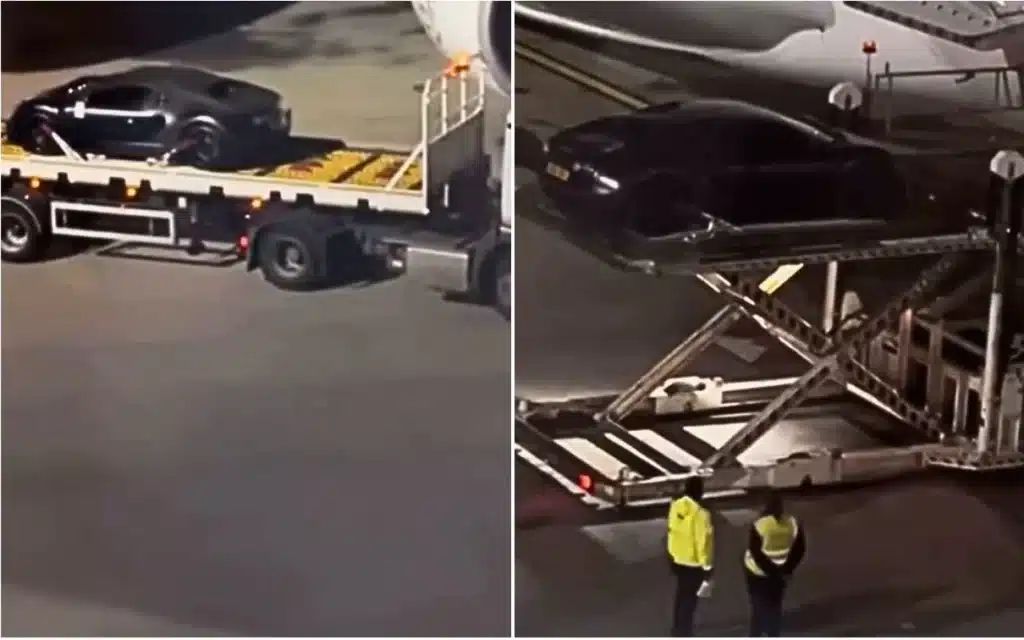 Bugatti loaded on plane lead image