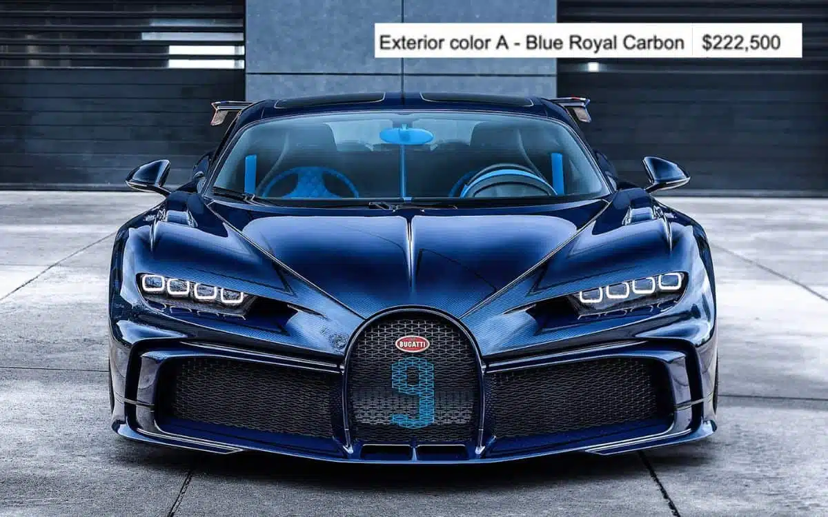 Bugatti in Royal Blue Carbon
