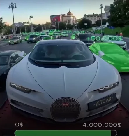 Wild video of Bugatti driving shows how many cars it has to drive past to add up to how much the supercar costs
