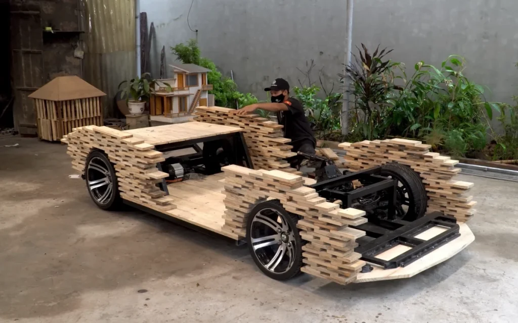 The Lamborghini Revuelto is usually associated with cutting-edge supercar tech, but one creator decided to reinterpret it as a handcrafted wooden car.