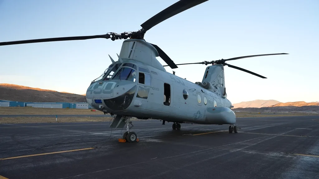 Utah builder HeavyDSparks finally gets his massive CH-46 helicopter up in the air after intense restoration work