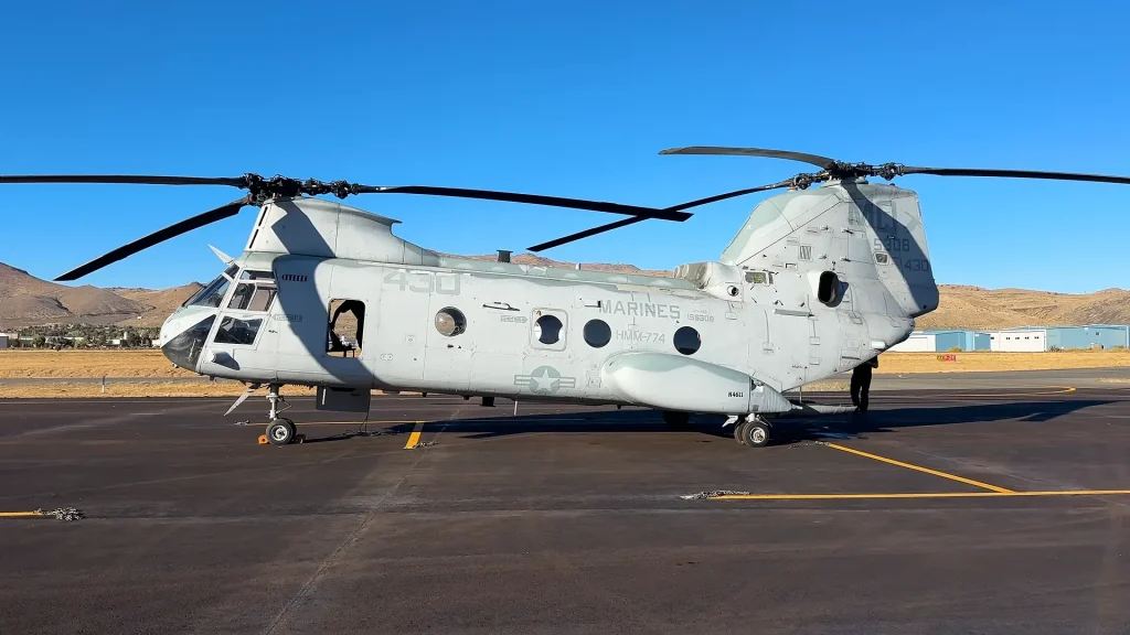 Utah builder HeavyDSparks finally gets his massive CH-46 helicopter up in the air after intense restoration work