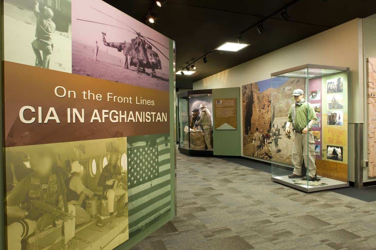 Through the exemplars of OSS and Operation Enduring Freedom unconventional warfare tradecraft and technologies, “On the Front Lines: The CIA in Afghanistan” presents artifacts and images relating to the global offensive against international terrorism. The uniquely visual exhibit addresses the importance of joint operations, cross-community relationships, and sacrifice while providing a current-mission focus in support of operational, training, and recruiting outreach.