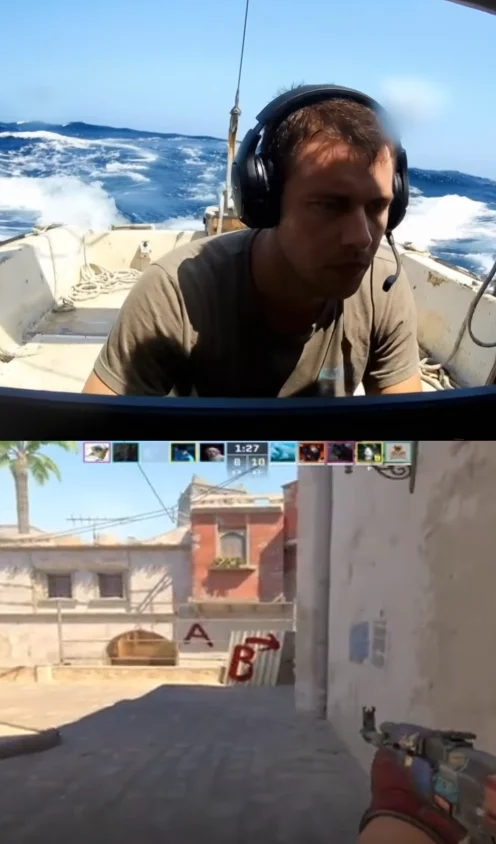 Guy tests Starlink in the middle of the ocean by playing video game and the result is very cool