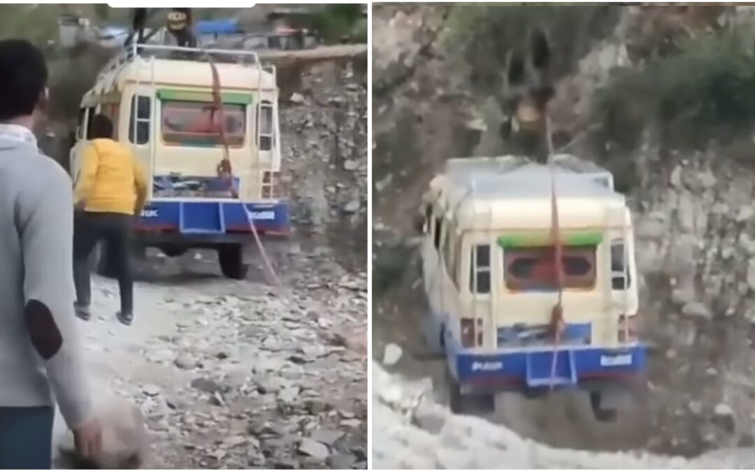 People in Nepal actually use this DIY cable bus as transportation