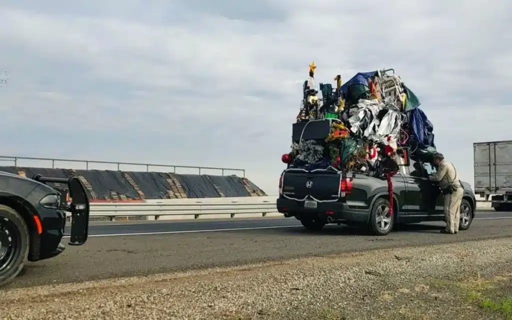 Man pulled over for over loading