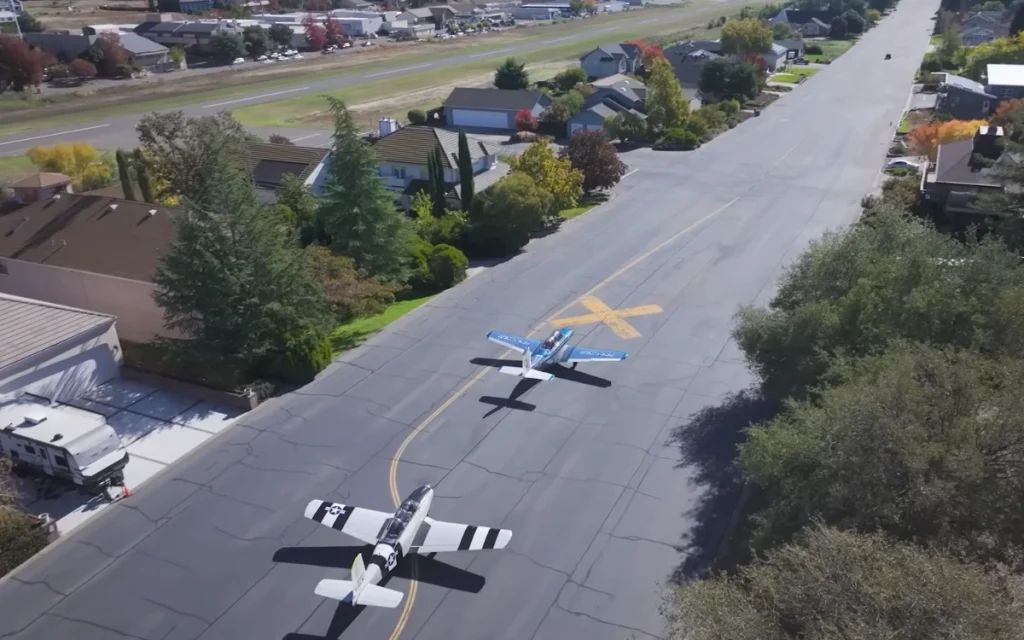 Cameron Airpark Estates along Boeing Road is a very special neighbourhood, where planes have the right of way over cars