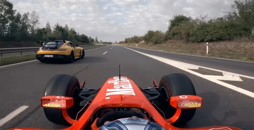 POV footage shows man behind phantom F1 car that was part of six-year mystery driving it on the Autobahn