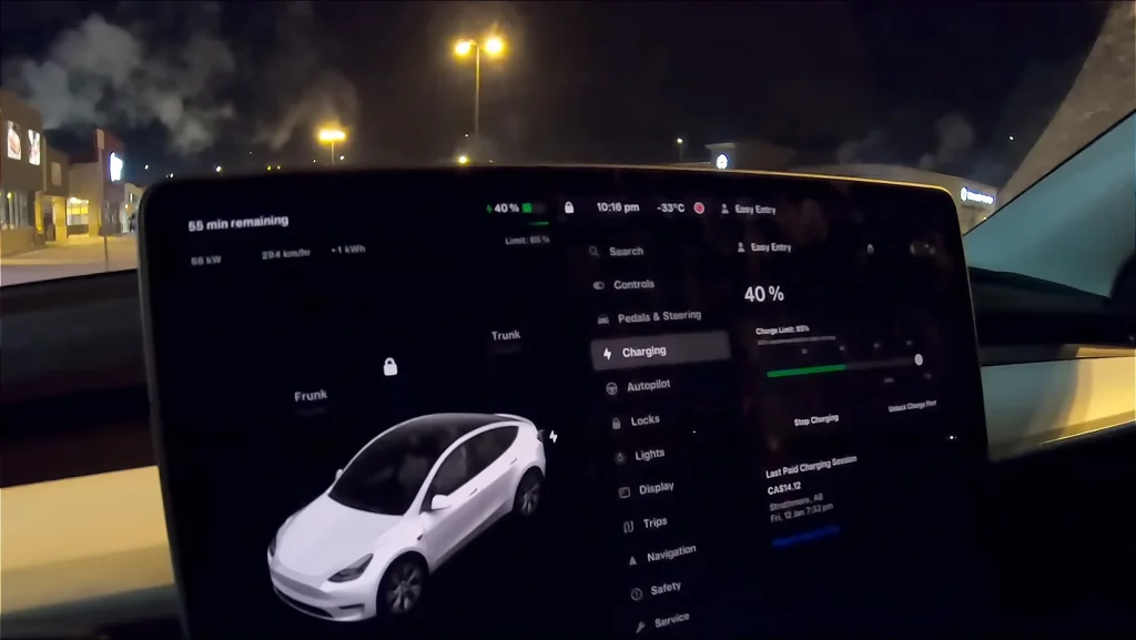 Canada man takes his Tesla Model Y to a Supercharger at -31°F to see what would happen and ends up being taught an interesting lesson
