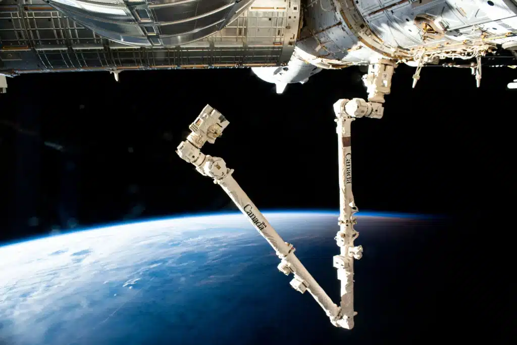 Canadian robotic arm Canadarm2 by ISS