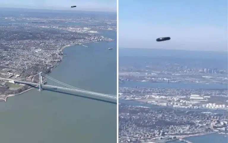 Airline passenger captures video evidence of UFO-like object over New York City