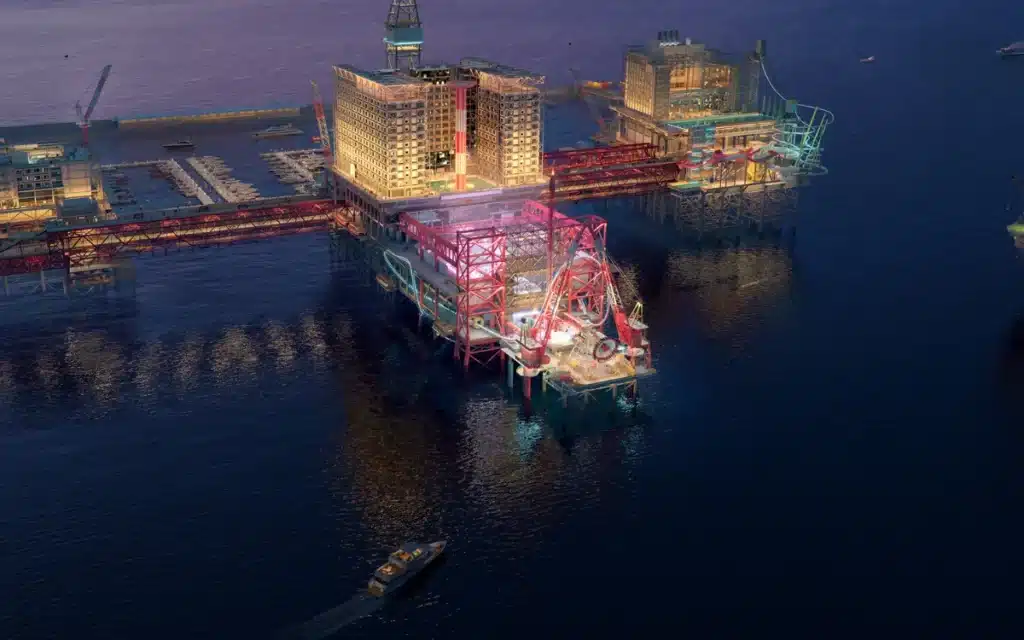 Pictures reveal scale of world's first floating theme park on Saudi oil rig