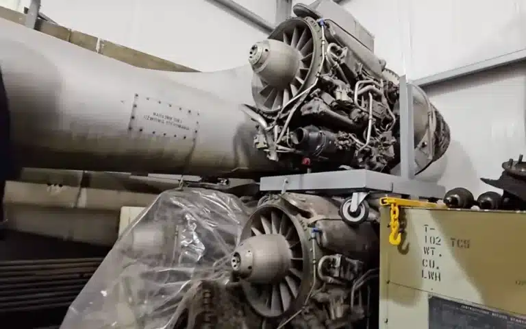 Family heirloom hangar of aircraft and engines of Elvis jet