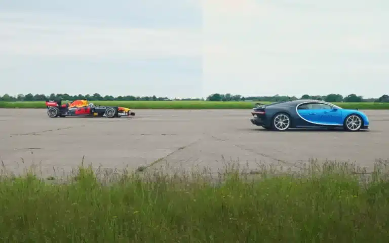 Bugatti Chiron vs F1 car is the fastest drag race ever