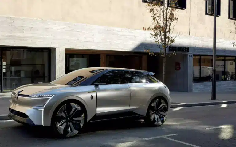 Supercar Blondie sitting in Renault Morphoz concept car when it transformed