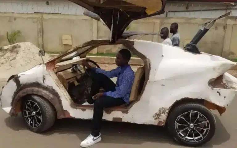 Teen built DIY car from scrap metal