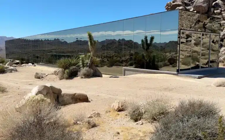 The Invisible House is a 220ft, $18m mirrored home in the California desert