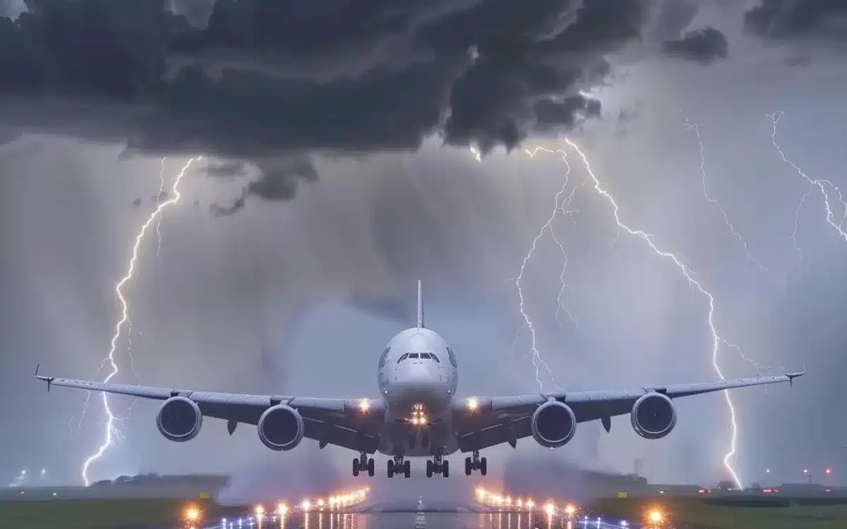 Footage shows Emirates pilot expertly landing plane during UAE’s largest thunderstorm