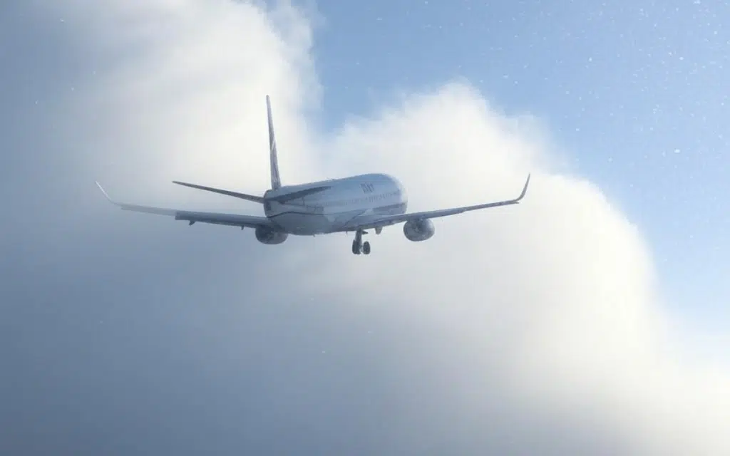 A single flight landing in Colorado caused snowfall