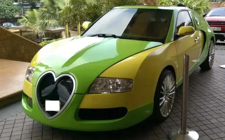 Bugatti Veyron copies have officially gone too far with this green and yellow replica