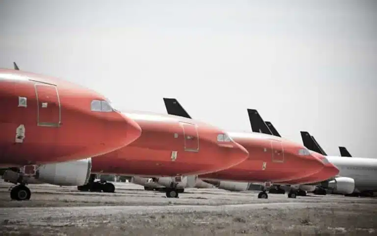 Commercial aircraft graveyard hidden in Mojave desert