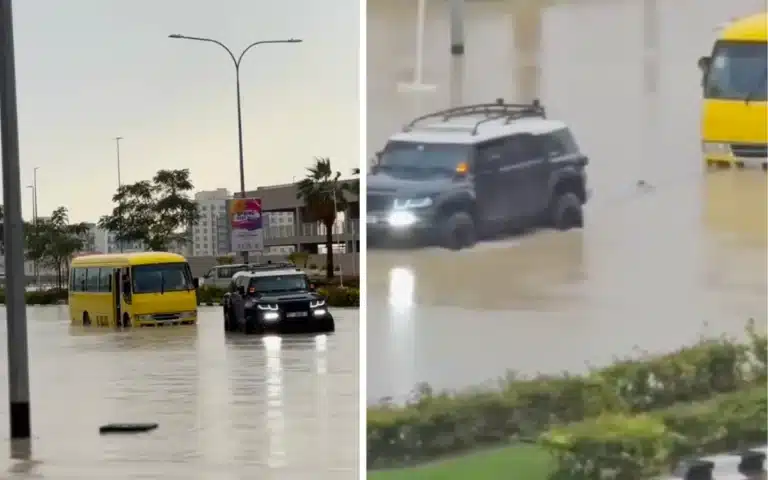School bus stranded in Dubai flood rescued by hero Toyota driver