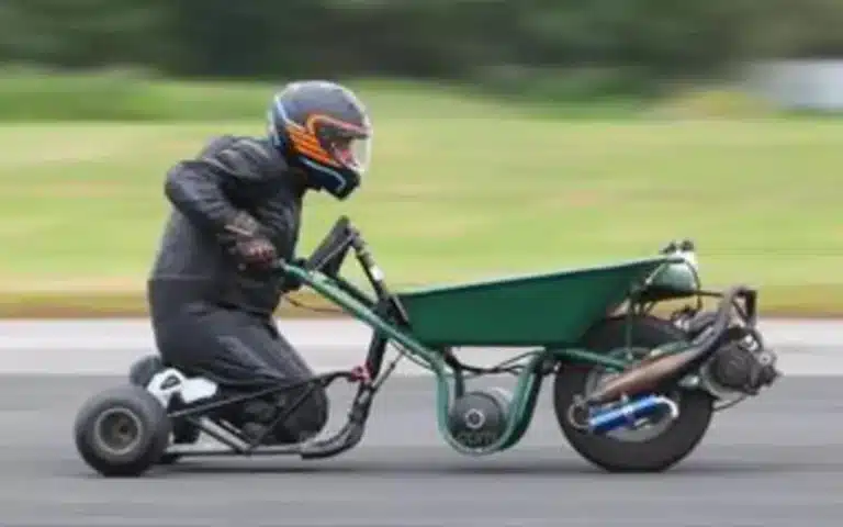 Wheelbarrow holds a new land speed record