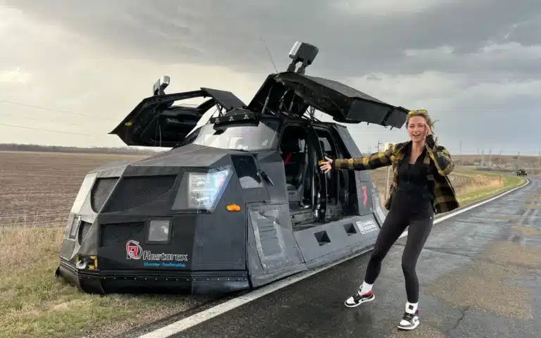 Storm chasing in a $750,000 tornado-proof tank