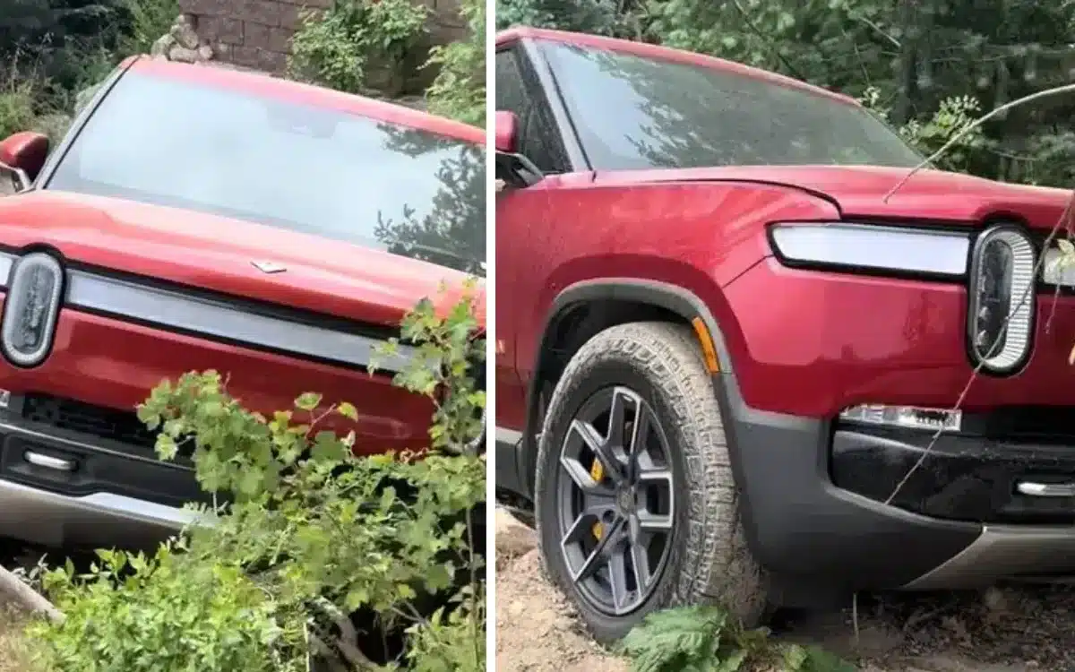 The mysterious Rivian R1T stuck in a ditch for months has been rescued
