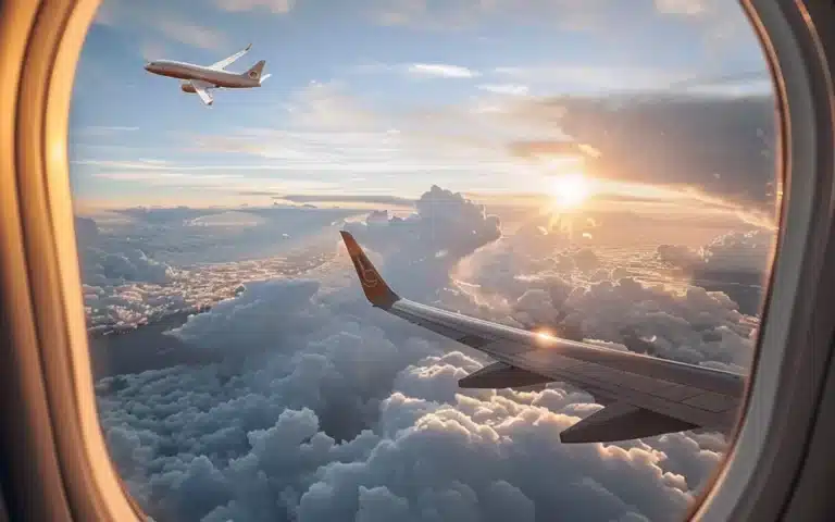 Passenger captures another plane in the sky that shows just how fast they travel from another perspective