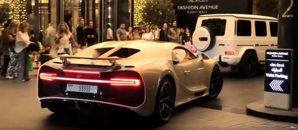 The Bugatti Chiron was the star of the show among the supercar convoy in Dubai.