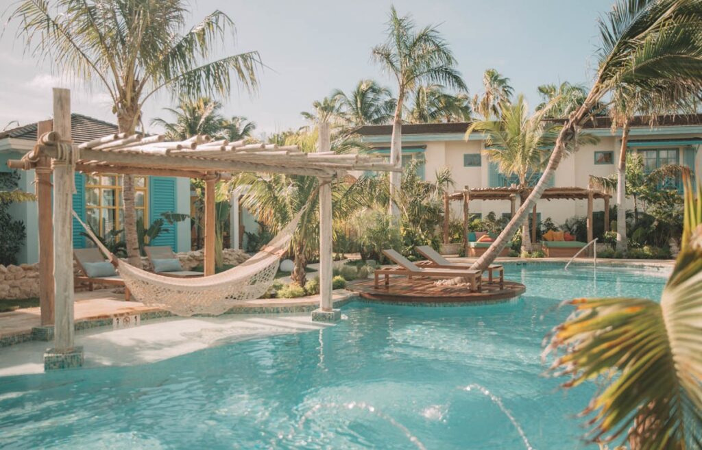 Caribbean hotel, swimming pool