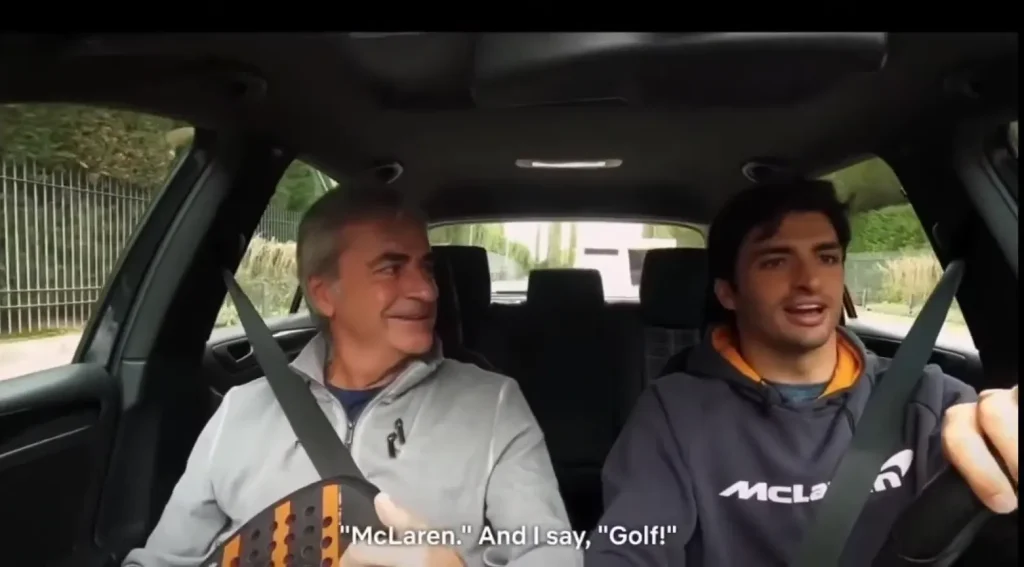 In a room full of F1 drivers bragging about Ferraris and classic Mercedes, Carlos Sainz casually admits he only drives a very modest car