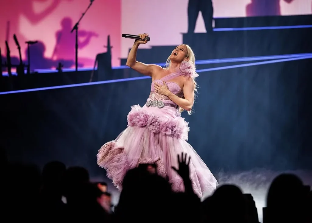 Carrie Underwood reveals what happened to the blue Mustang muscle car she won from Ford on the fourth season of American Idol