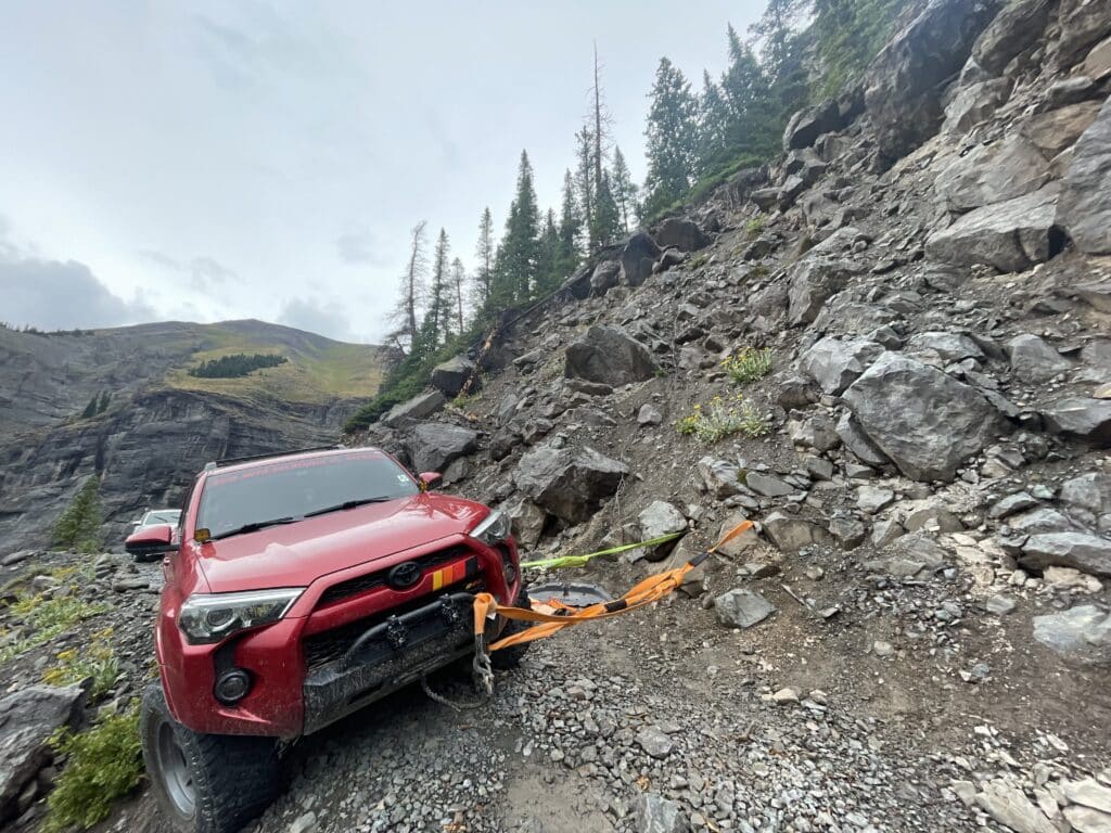 Off-roaders stuck on Black Bear Pass