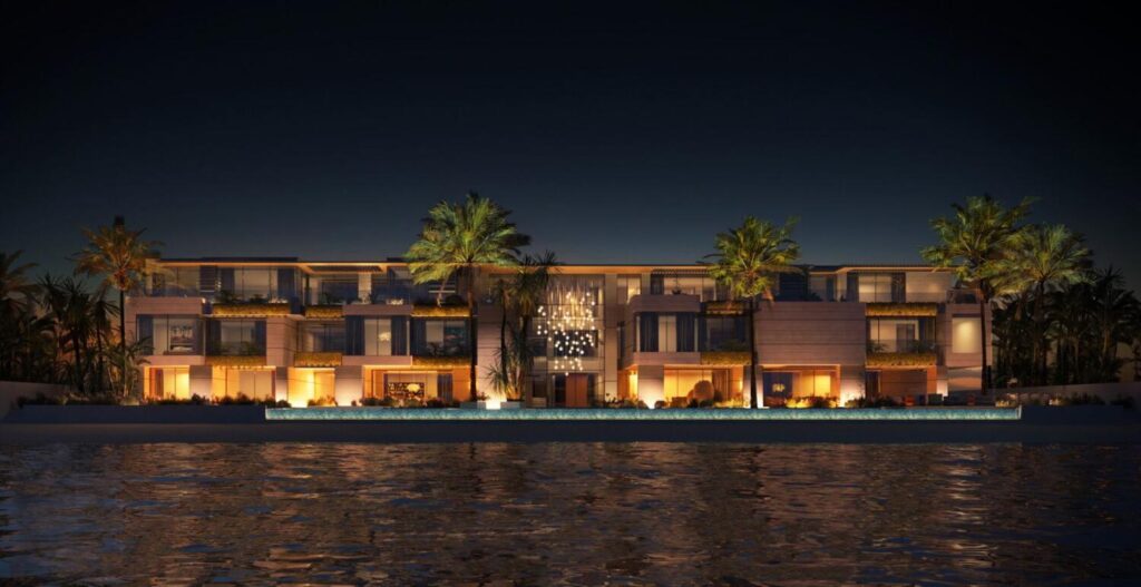 Casa del Sole, most expensive villa in Dubai by night