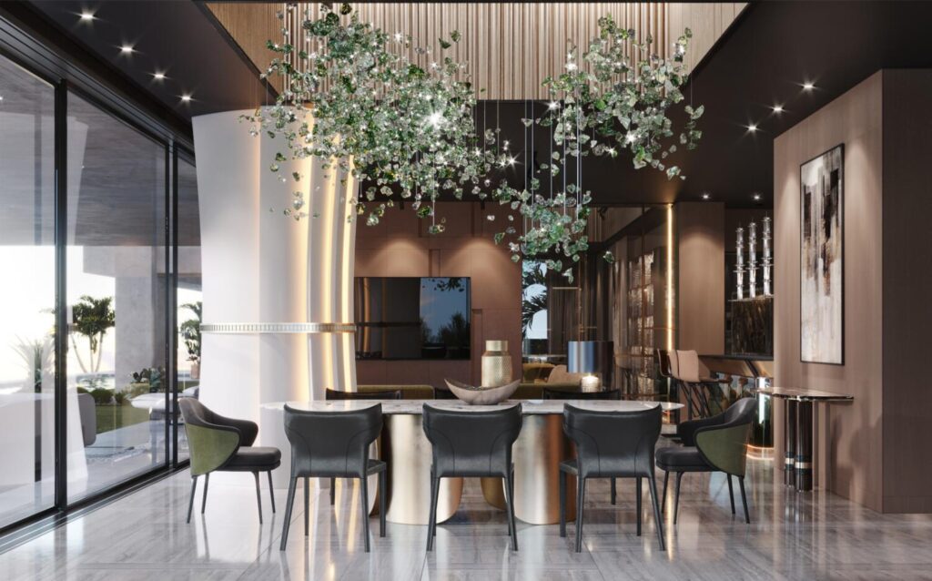 Casa del Sole, most expensive villa in Dubai, dining room