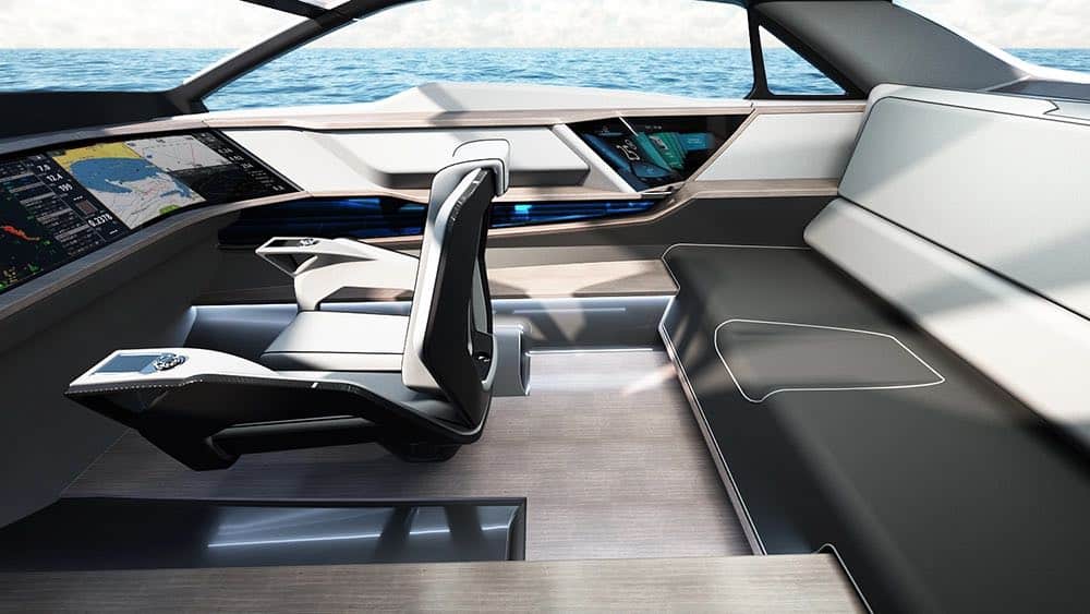 Inside of the Future-E electric foiling yacht concept by Centrostiledesign