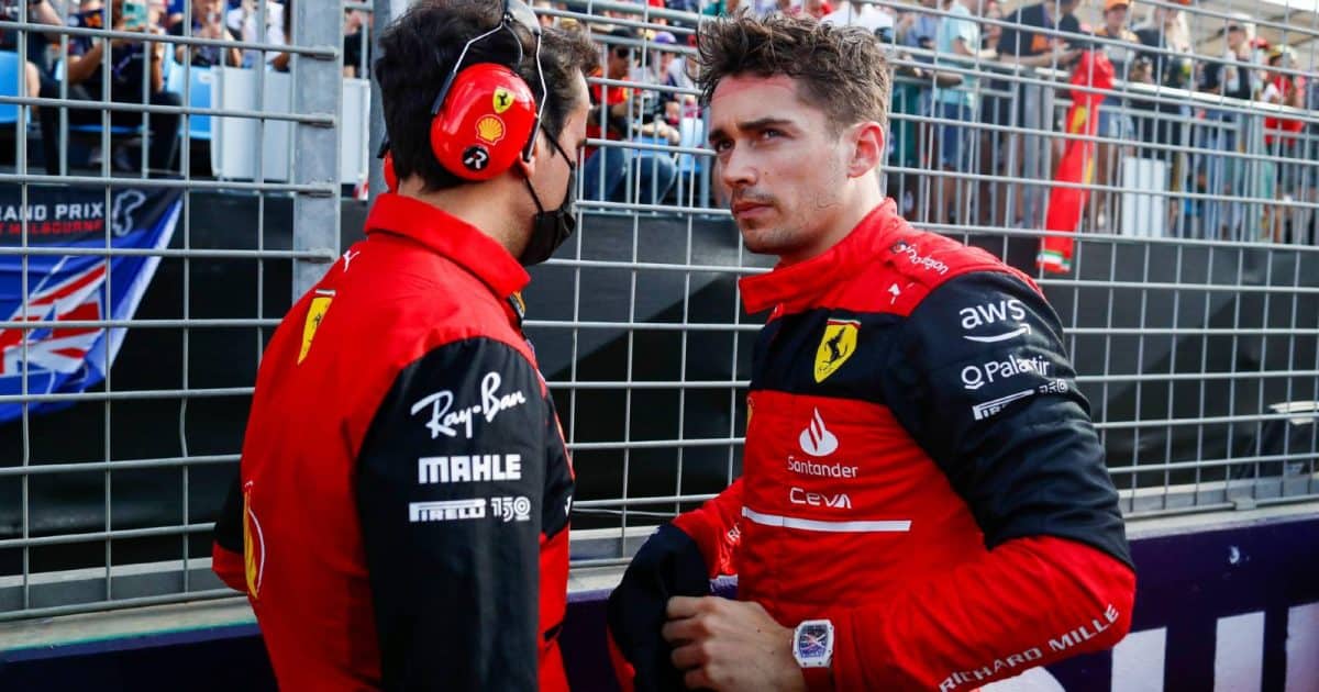 Charles Leclerc wearing his Richard Mille watch before it was stolen