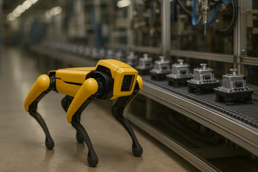 A new robot dog uses AI robotics and adaptive tech to walk without training, adjusting its movement in real time across rough terrain