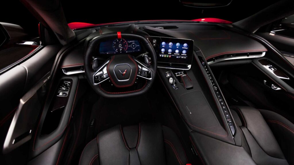 Chevy Corvette C8 black interior