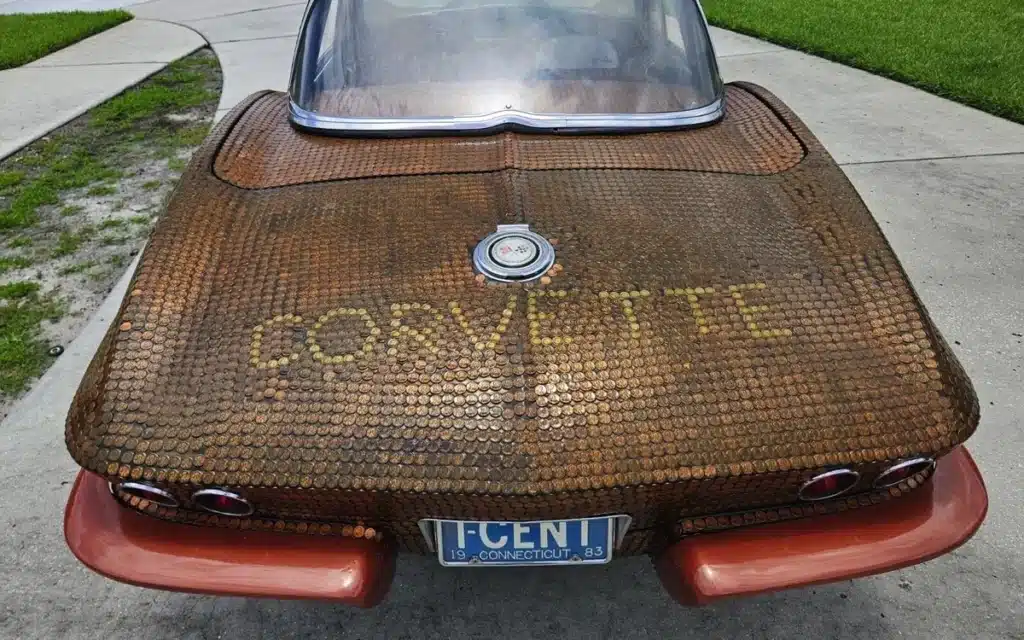 Florida man spent six months covering his 1965 Chevy Corvette in actual pennies