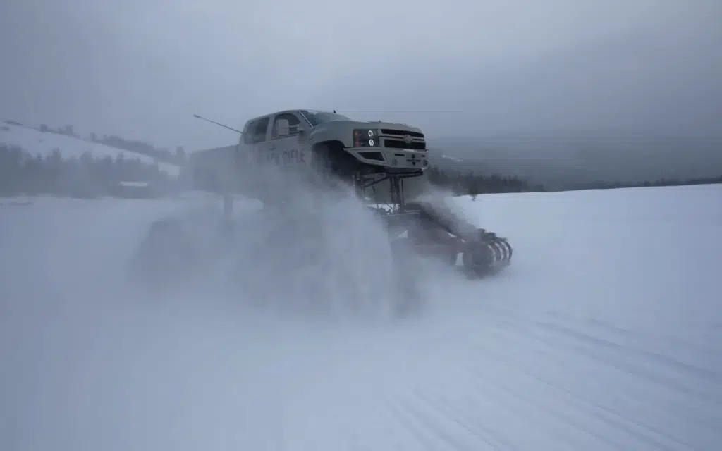 YouTuber takes world's biggest truck on snow tracks for epic test in Utah backcountry