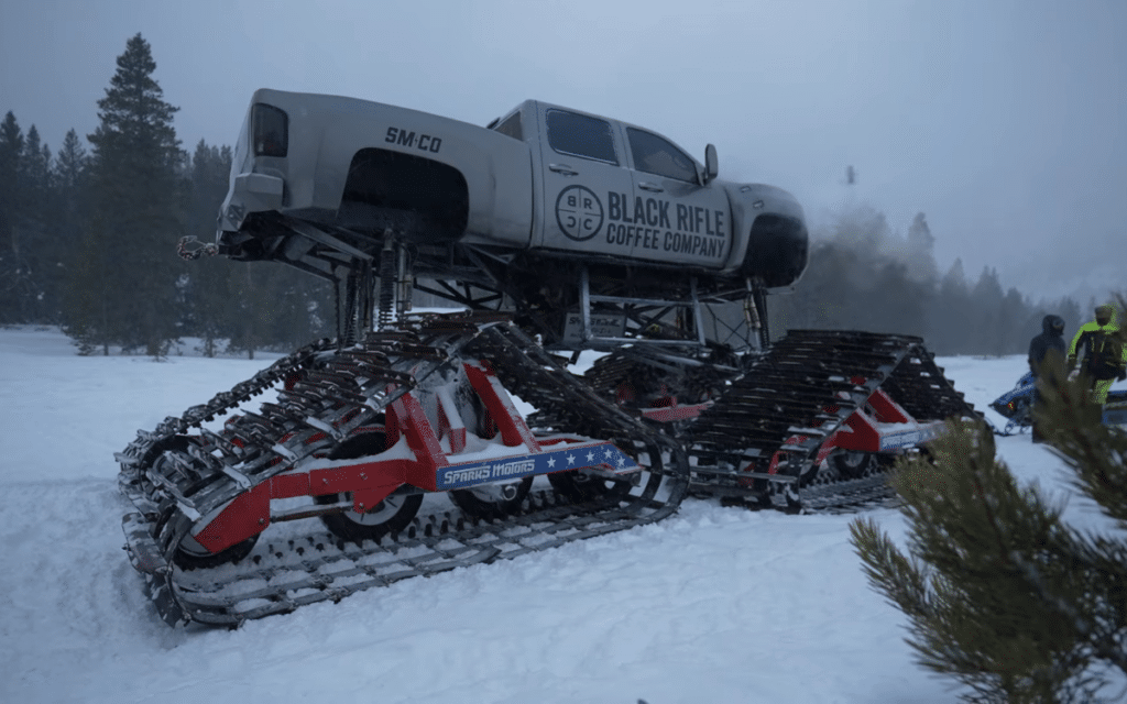 YouTuber takes world's biggest truck on snow tracks for epic test in Utah backcountry