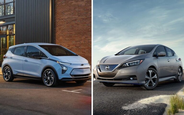 Chevy electric car the Bolt vs the Nissan Leaf.
