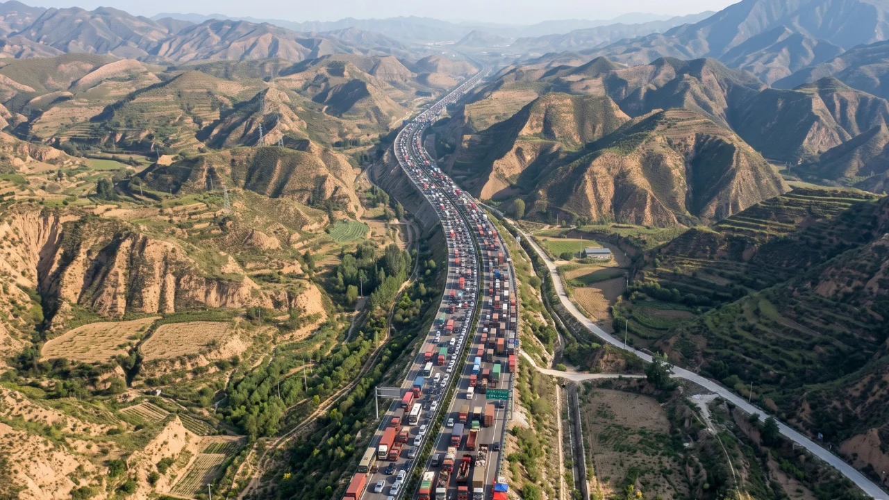 The world's worst ever traffic jam lasted for 12 whole days and stretched back nearly 60 miles