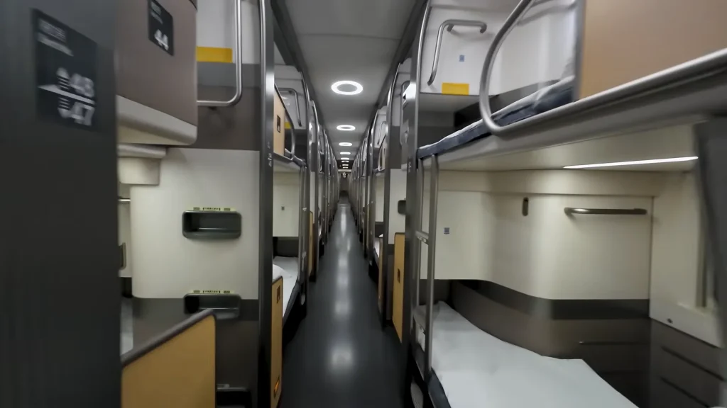 Man reveals a futuristic Chinese sleeper train with hotel-like pods on one of the world’s fastest trains