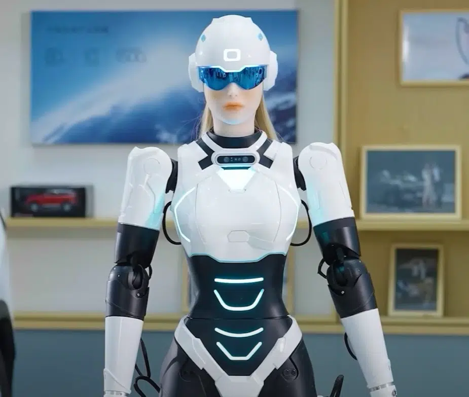 Chinese robots are selling cars in Chery Automotive showrooms using humanoid robots developed with AiMOGA to revolutionize the dealership experience